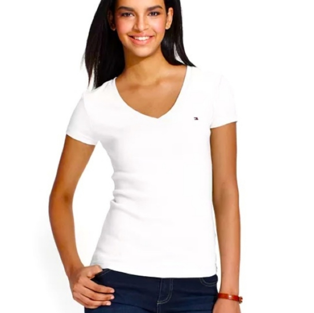 Tommy Hilfiger Cotton v Neck Tee Size Large